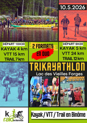 Affiche 2026 du Trikayathlon des Vieilles-Forges